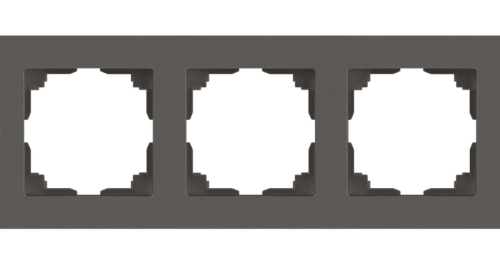 Рамка ЭРА Intro Accent 6-503-09, 3-постовая, титан