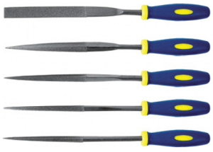 Набор FIT, надфили, алмазные, мягкая ручка, 3х140х50мм, 5шт 