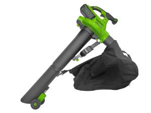 Воздуходувка аккумуляторная Greenworks GD40BV, Li-ion, 40 В, 77 м/с, без АКБ и ЗУ, с функцией всасывания