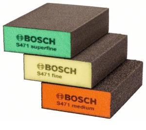 Набор шлифовальных губок BOSCH 69x97x26мм,M/F/SF,B.f. Flat, 3шт.