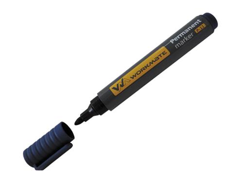 Маркер перманентный, пулевидный, наконечник 3,0 мм, цвет синий