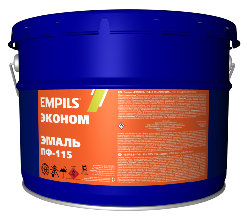 Эмаль ПФ-115 Empils Эконом, серая, 20кг