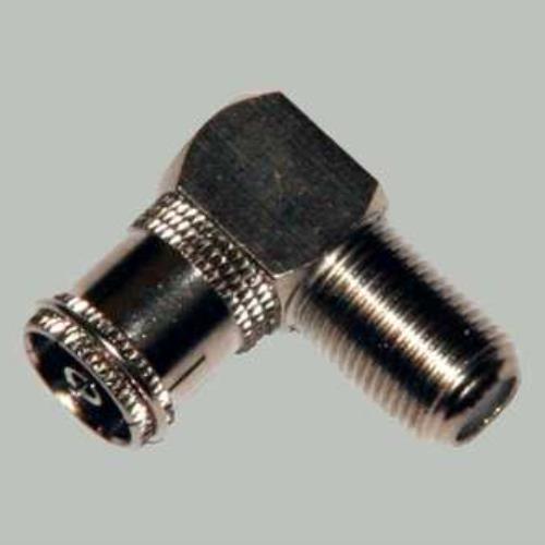 СоеденительTV Rexant 05-4312-4 гнездо F - гнездо TV угловой, мама мет. угл. под гайку