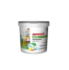 Эмаль универсальная Ореол акриловая глянцевая белая 0.9кг