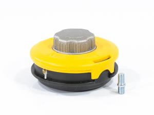 Головка косильная DENZEL полуавтоматическая M10x1,25, винт M10-M10, алюминиевая кнопка