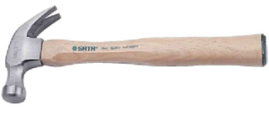 Молоток-гвоздодер Sata с деревянной ручкой 0,67 кг S92325