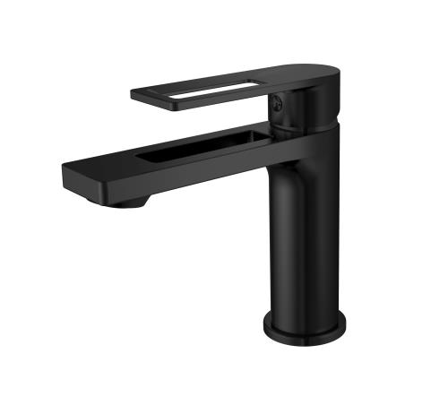 Смеситель для умывальника I-TECH, ARIES 10, однорычажный, черный, шпилька