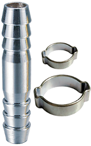 Переходник FUBAG 10мм елочка на елочку с 2- мя обжимными кольцами 10х15мм