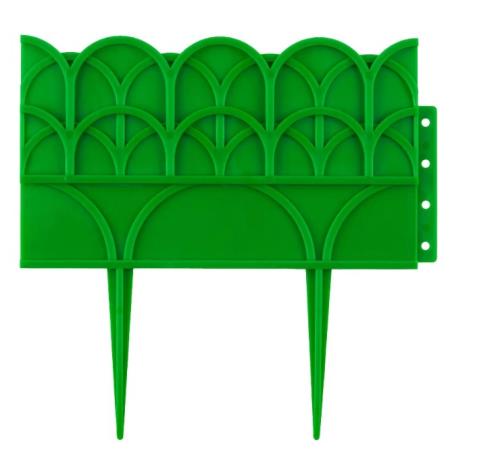 Забор декоративный Grinda зеленый  14х310 см,, 13 секций.