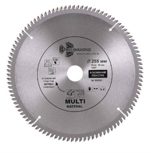 Диск пильный по мультиматериалам TRIO-DIAMOND 255*30*100Т