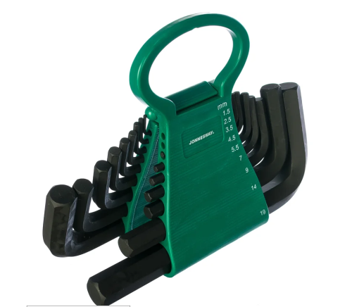 Набор ключей Jonnesway угловых, шестигранных, коротких 1,5-19мм, 18 пр