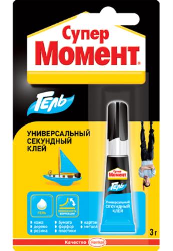 Клей Супер Момент гель, блистер карта 12, 3г