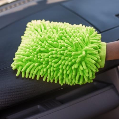 Рукавица для ухода за а/м Kolibriya Splend-2 с вол. из микрофиб Салатовая