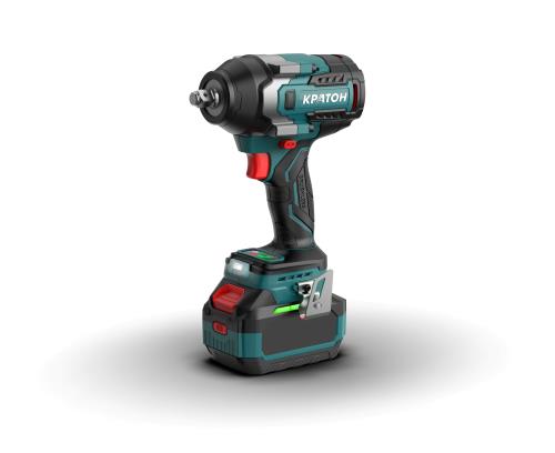 Гайковерт аккумуляторный ударный бесщеточный КРАТОН "Pro-Series" BIWC18-1000N (2хАКБ 6,0А·ч; ЗУ + кейс)