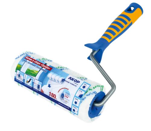 Валик АКОР Профи полиамид син-зел, 2-х ручка, 240х8мм