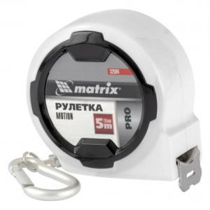 Рулетка Matrix PRO Motion, 5 м x 19 мм, возможность записи, карабин-держатель