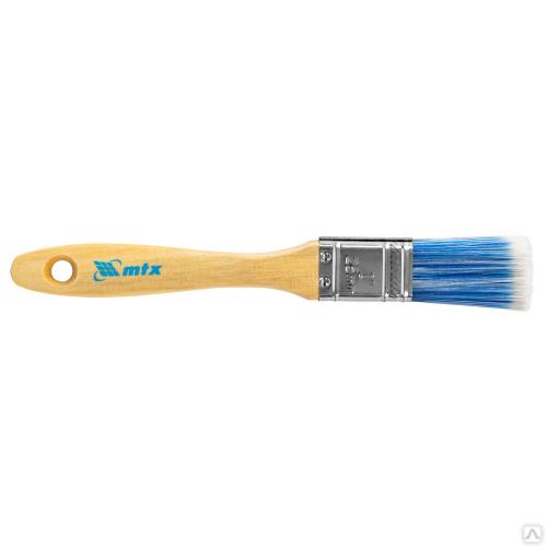 Кисть MATRIX  плоская "Евро", искусственная  щетина, деревянная ручка 1 (25мм)