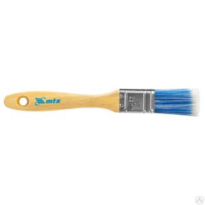 Кисть MATRIX  плоская "Евро", искусственная  щетина, деревянная ручка 1 (25мм)