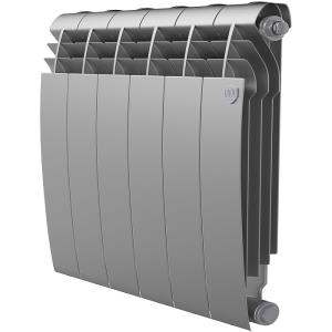 Радиатор отопительный биметаллический Royal Thermo BiLiner 500 /Silver Satin - 6 секц. (серый)