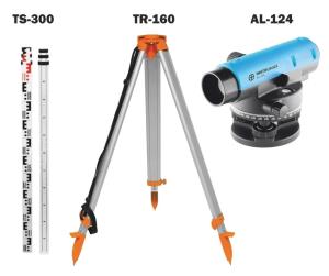 Комплект нивелир оптический INSTRUMAX AL-124 + Рейка INSTRUMAX TS-300 + Штатив INSTRUMAX TR-160