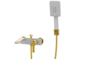 Смеситель для ванны I-TECH, CAPELLA 20, однорычажный, белый/золото