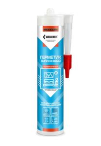 Герметик сил WELLCHEM, универсальный, прозрачный, 280 мл.