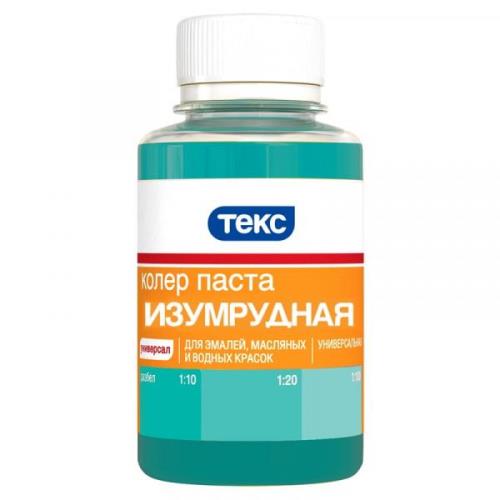 Паста колеровочная ТЕКС, изумрудная, 0,1л