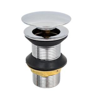 Выпуск (донный клапан) для умывальника 1.1/4", клик-клак без перелива (круг),SS 201